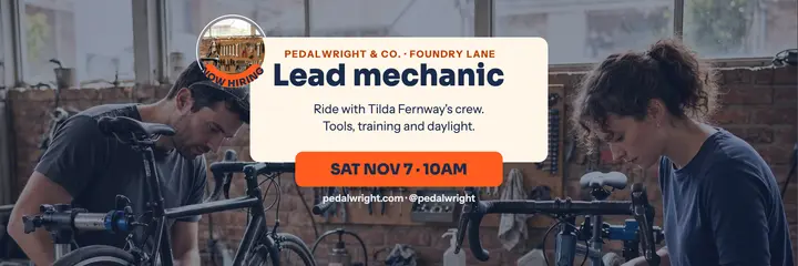 Pedalwright lead mechanic hiring header template