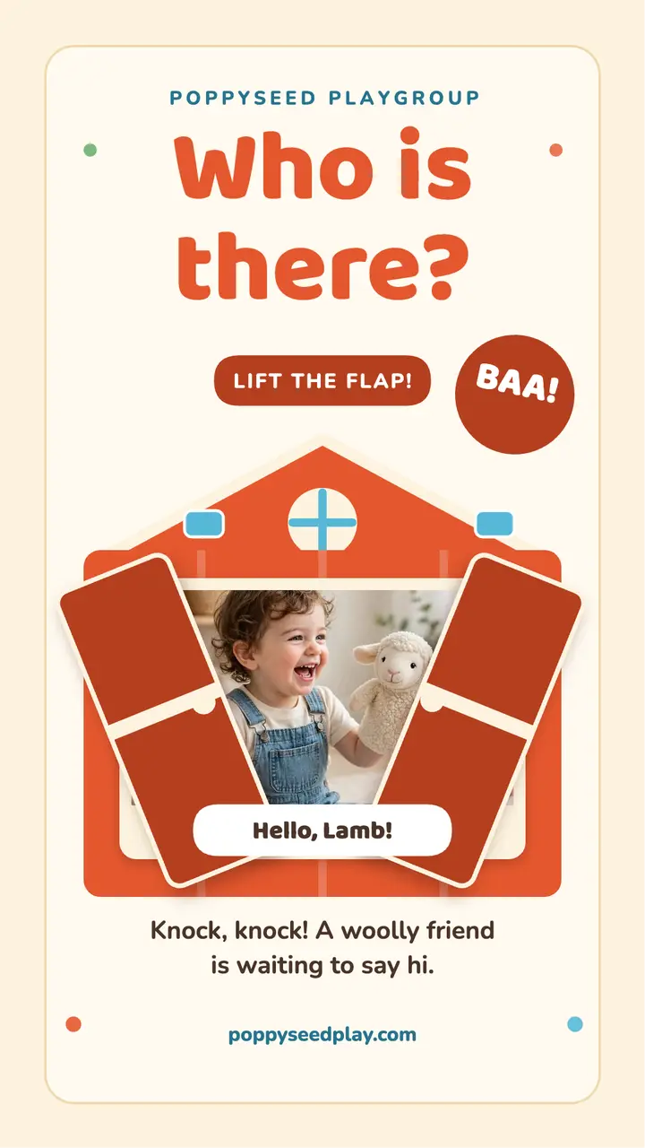 Poppyseed peekaboo barn door story template
