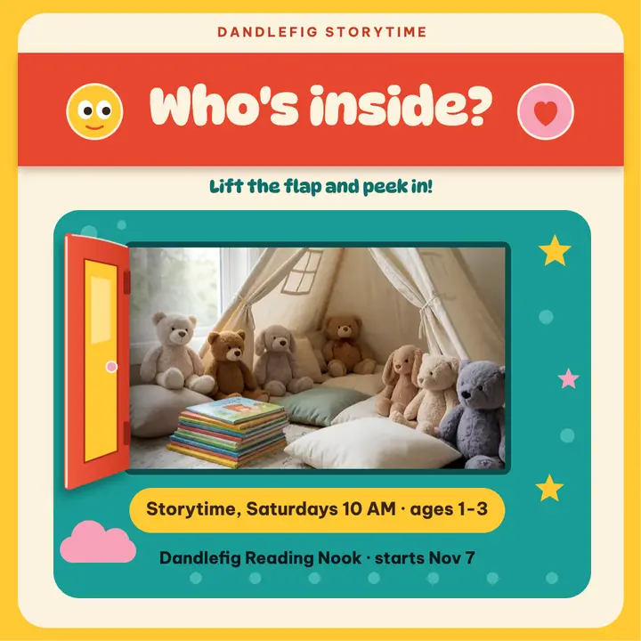 Dandlefig Storytime lift-the-flap post: toddler storytime post template