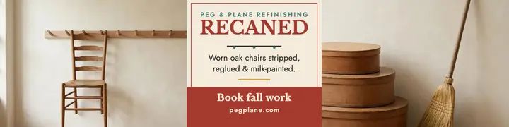 Peg and Plane oak chair banner template