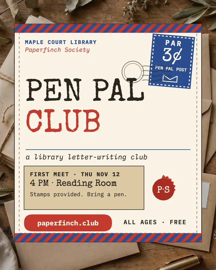 Paperfinch pen pal club airmail post: pen pal club post template