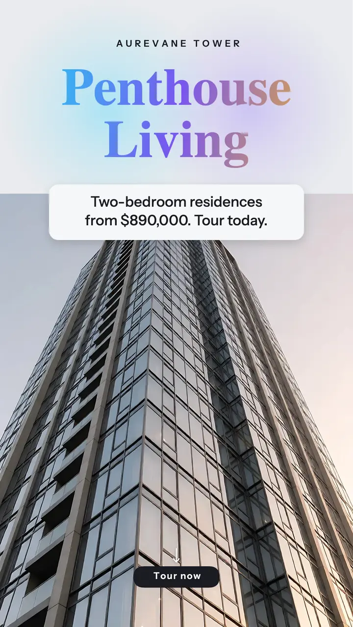 Aurevane penthouse living holographic story template
