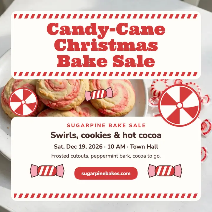 Sugarpine candy-cane bake sale post template