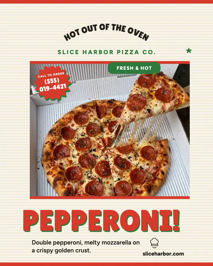Slice Harbor pepperoni box lid post template