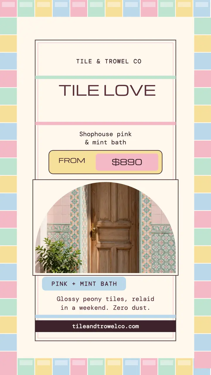 Tile and Trowel shophouse bath story template
