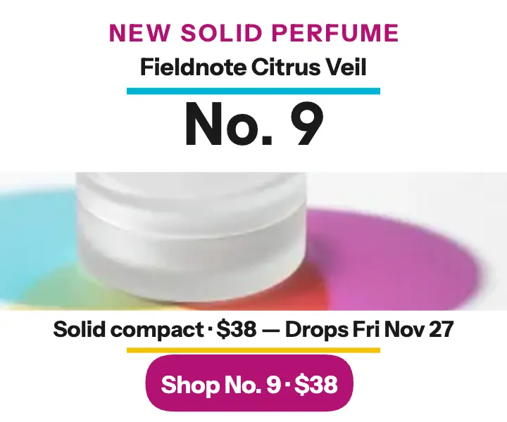 Fieldnote Citrus Veil solid perfume ad template