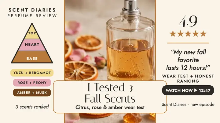 Scent Diaries three fall scents review template
