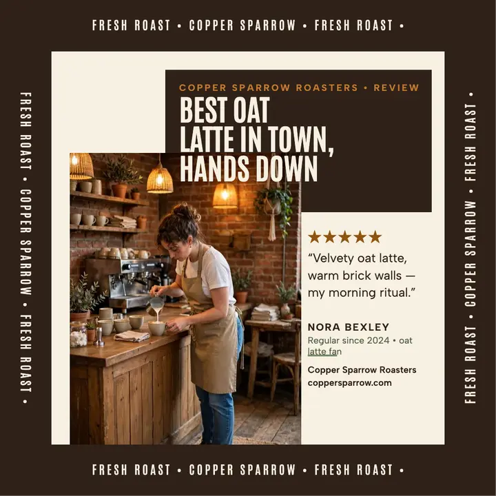 Copper Sparrow coffee spotlight review: coffee review post template
