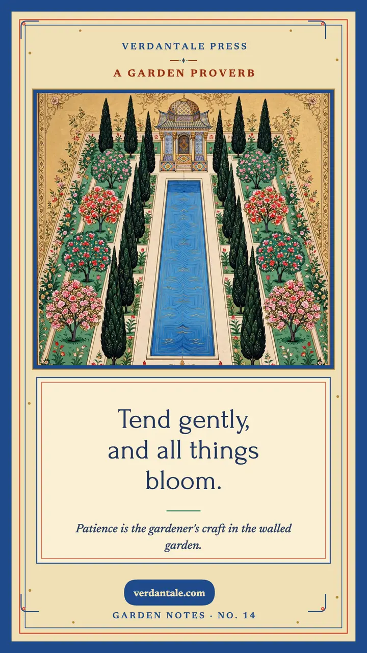 Verdantale garden proverb story: garden proverb quote template