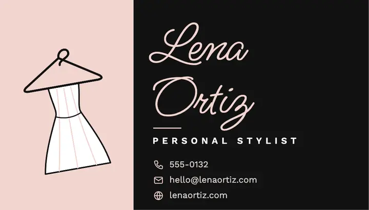 Personal stylist business card template