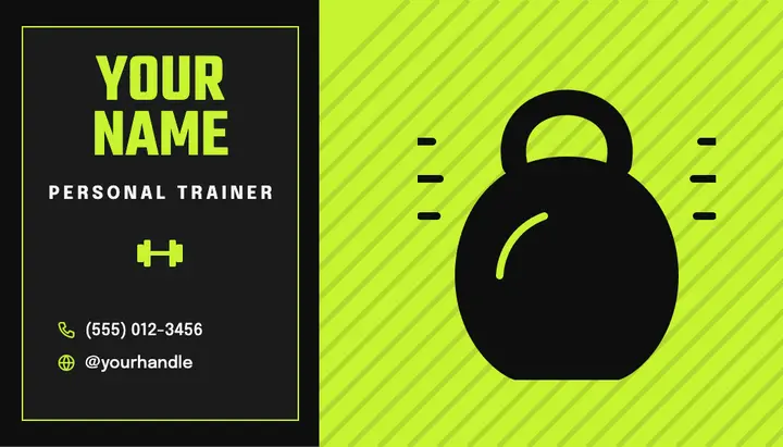 Personal trainer business card template