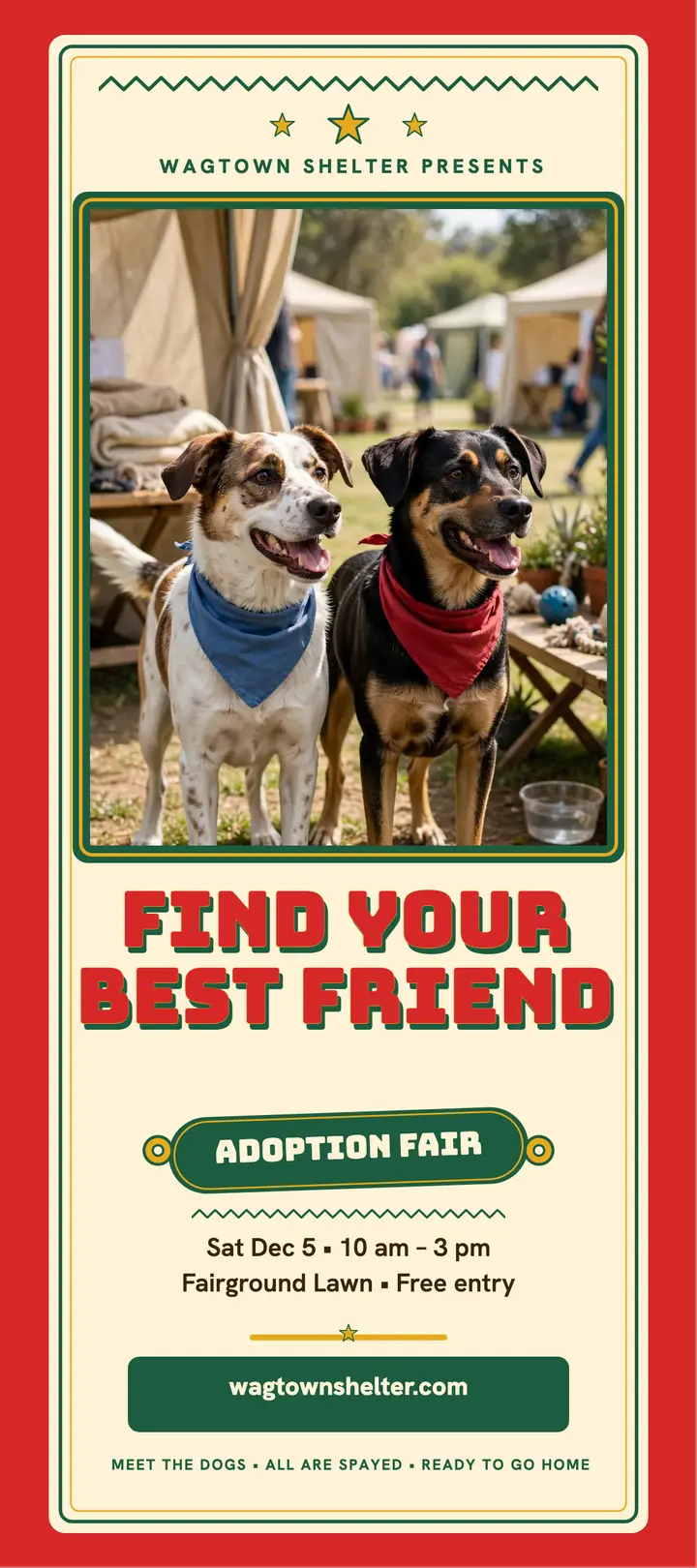 Wagtown adoption fair rack card template