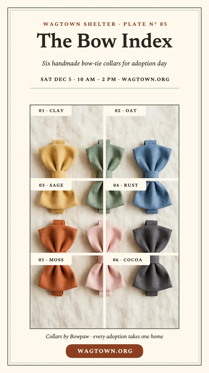 Wagtown bow collar specimen story template