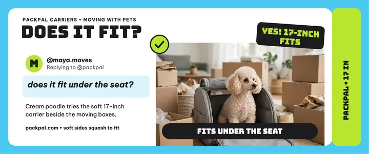 Packpal carrier fit answer ticket: pet carrier ticket template