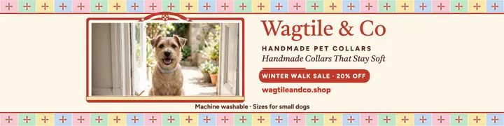 Wagtile pet collar shop banner template