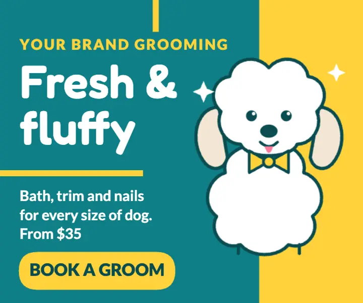 Pet grooming ad template