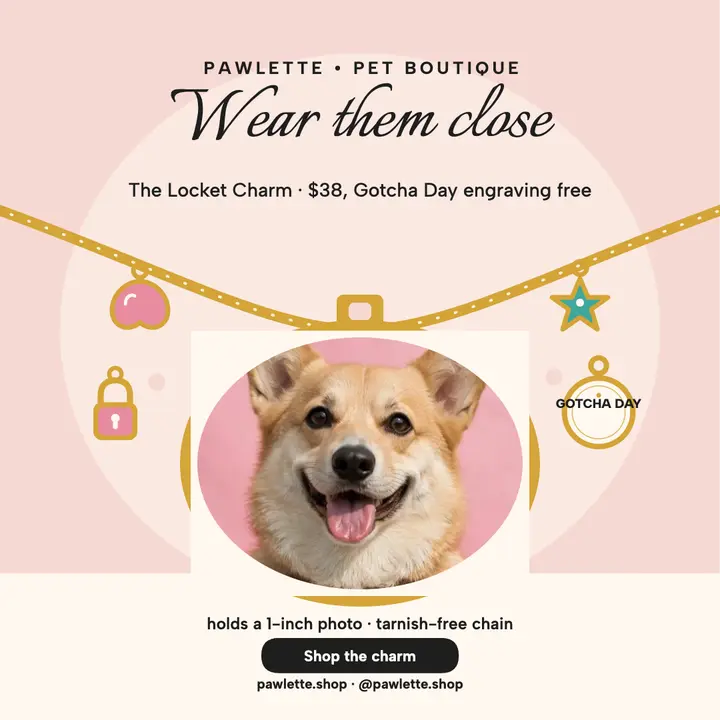 Pawlette pet locket charm post template