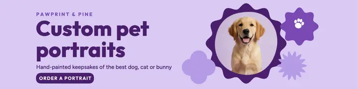 Pawprint & Pine pet portraits banner template