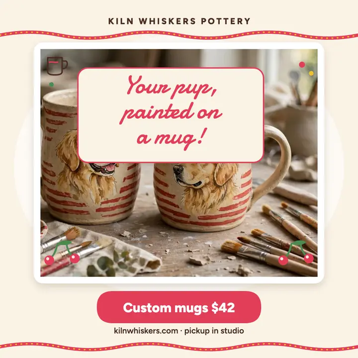 Kiln Whiskers custom pet mugs post template