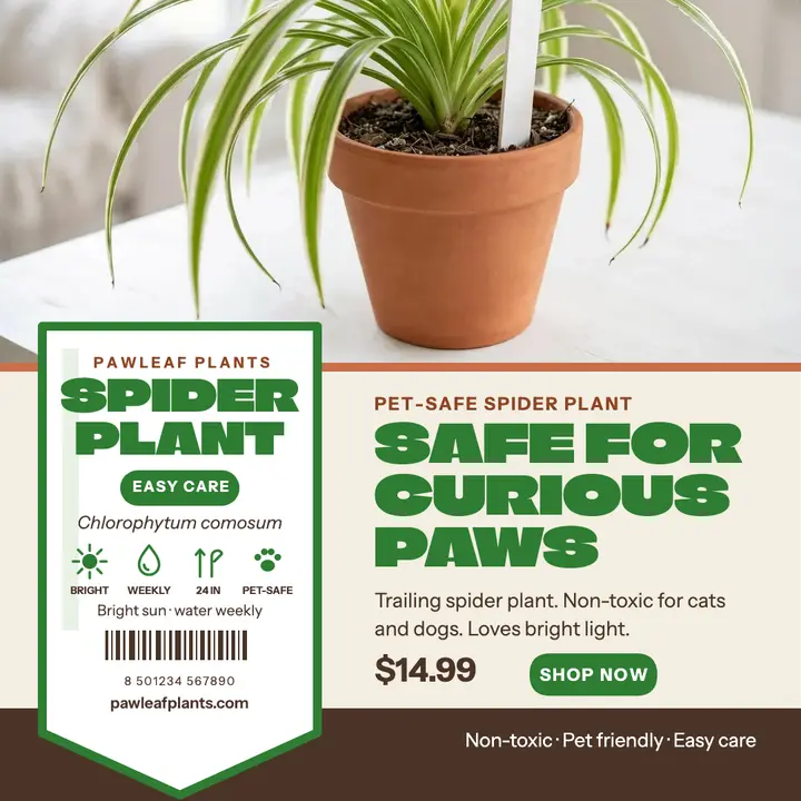 Pawleaf pet-safe spider plant stake template