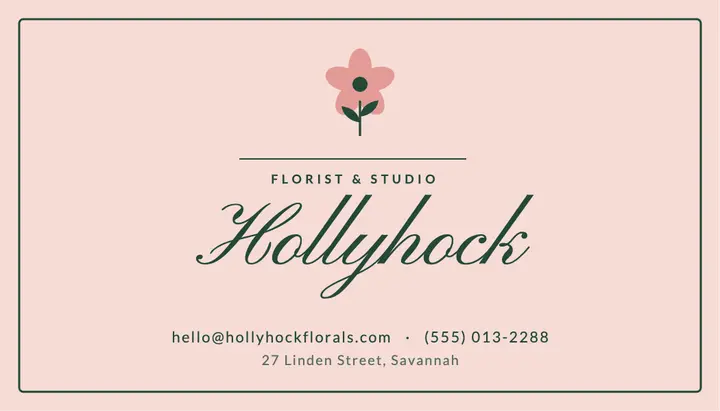 Florist business card template
