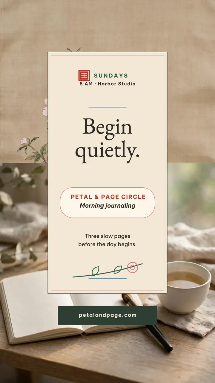 Petal and Page morning journal story template