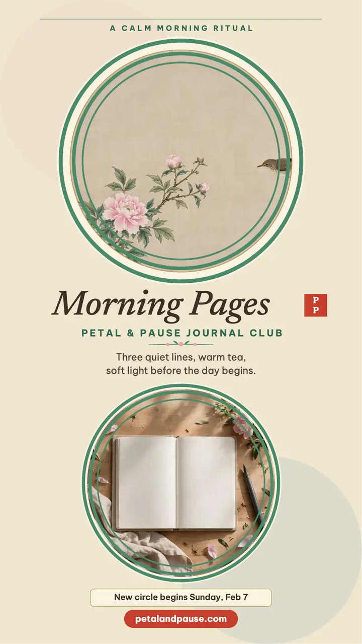 Petal and Pause morning pages gongbi story template