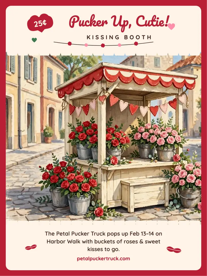 Petal Pucker kissing booth post template