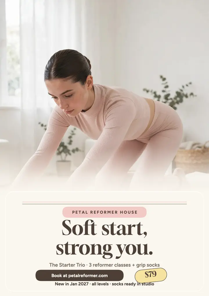 Petal Reformer starter trio flyer template