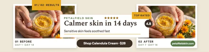 Petalfield calendula cream review banner template