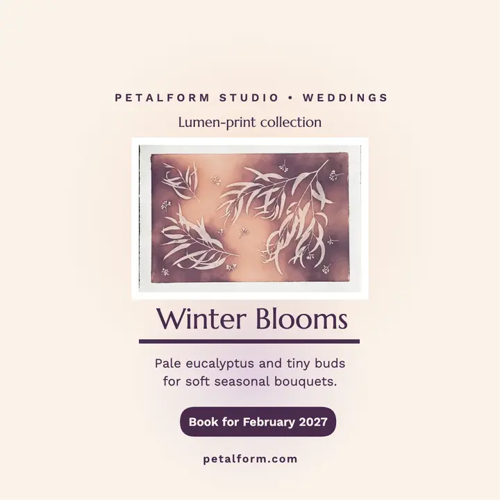 Petalform winter blooms wedding post template