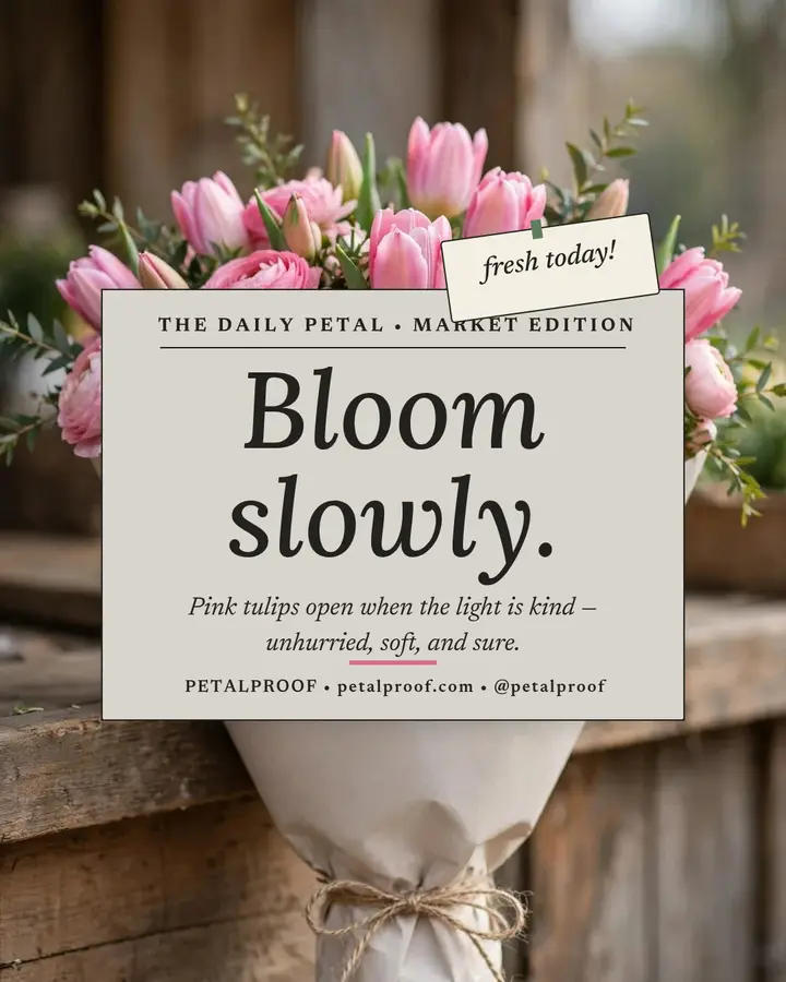 Petalproof bloom slowly tulip post template