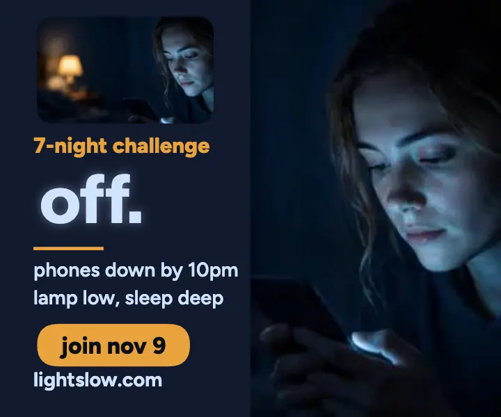 Lightslow wind-down sleep challenge ad template