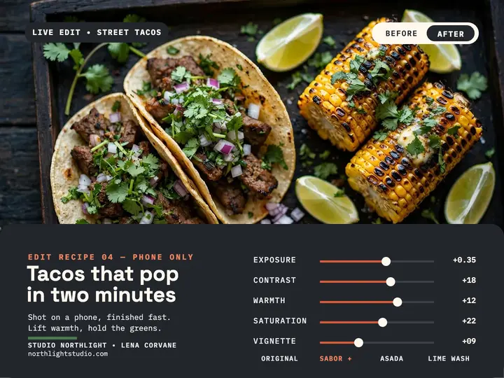 Street taco edit recipe workshop slide template