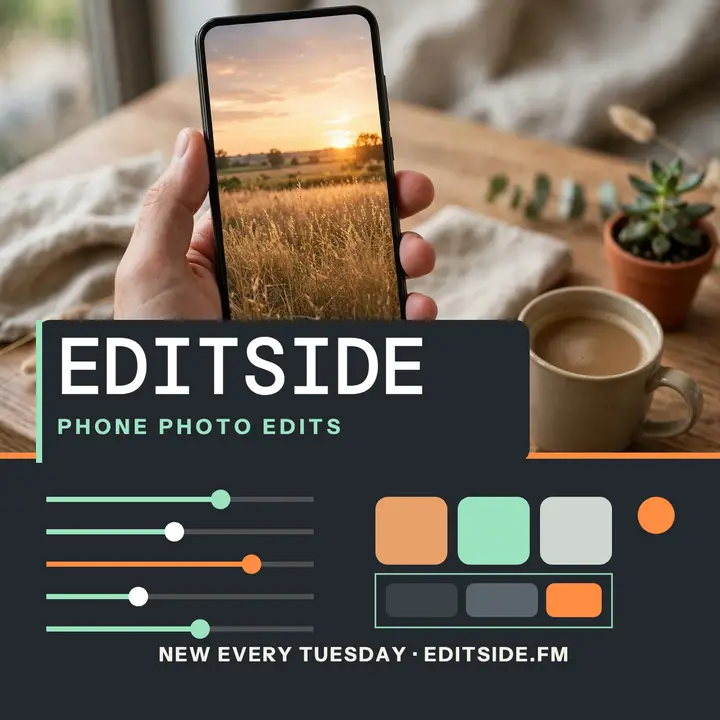 Editside phone photo edits podcast cover template