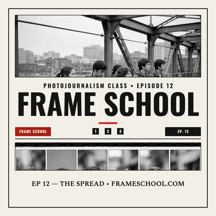 Frame School photo essay class podcast cover: podcast cover template