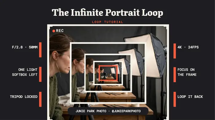 Junie Park infinite portrait loop thumbnail template