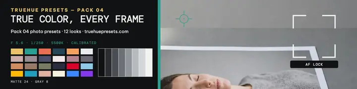 Truehue Presets calibration LinkedIn banner template