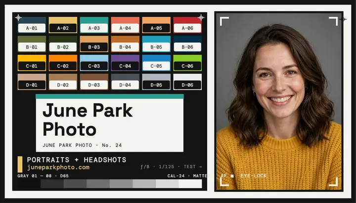June Park Photo calibration card template