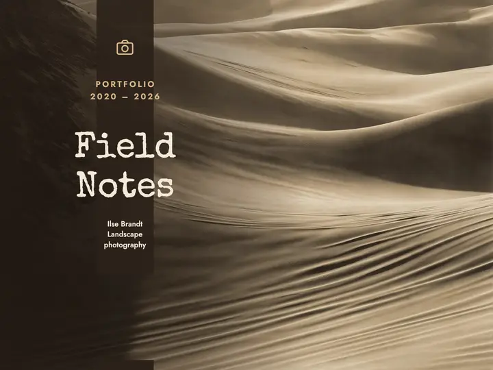 Field Notes photography portfolio slide template