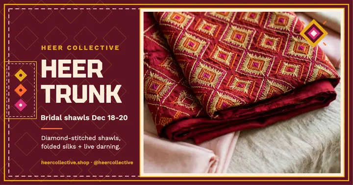 Heer bridal shawl trunk show post: bridal trunk show post template