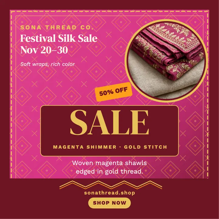 Sona Thread Festival Silk Sale post template