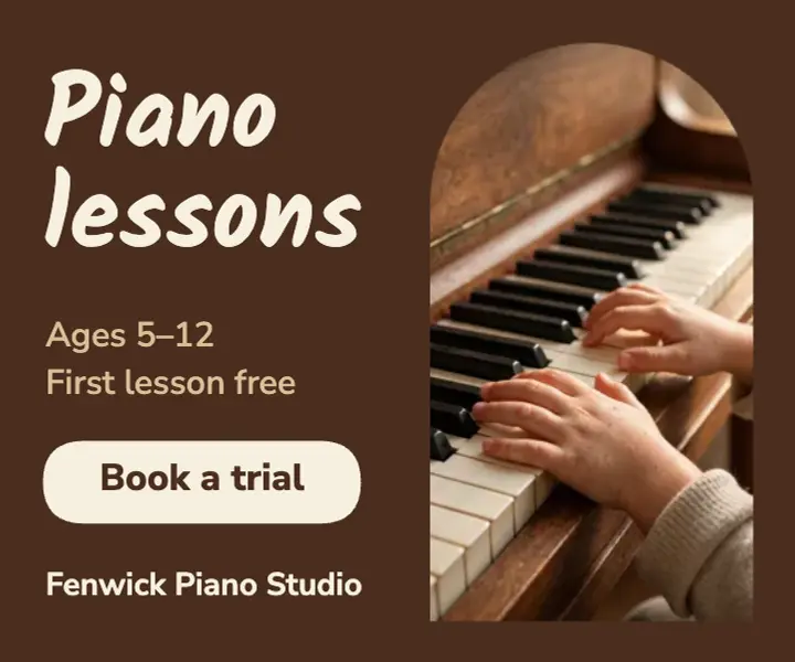 Piano lessons ad template