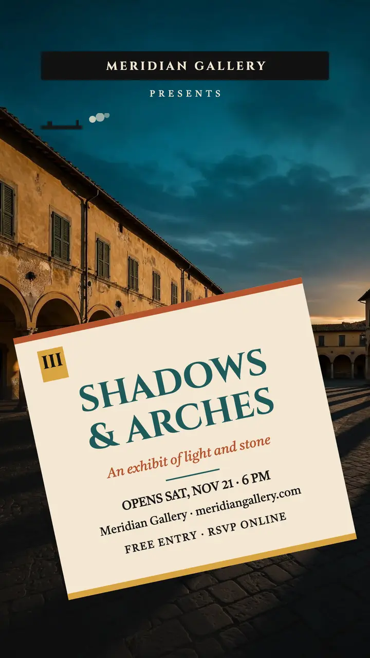 Meridian Gallery Shadows and Arches story template
