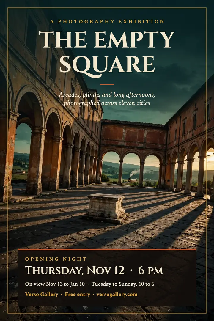 The Empty Square exhibition poster template