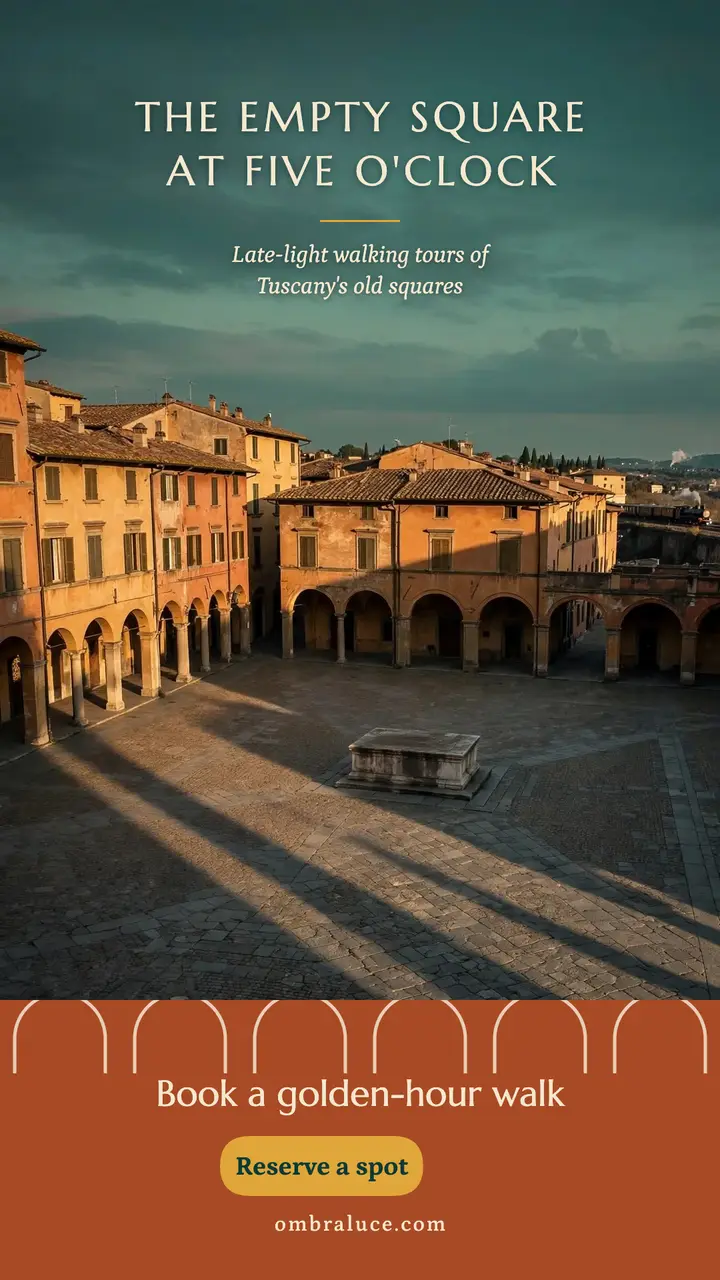 Ombra e Luce Tuscan piazza walking tour story template