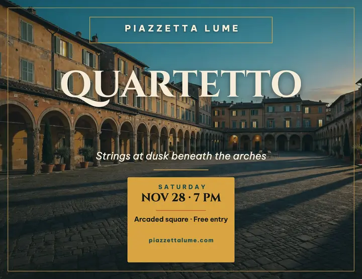 Piazzetta Lume twilight quartet flyer template