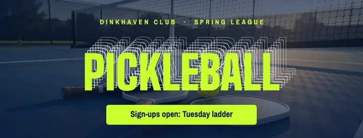 Dinkhaven Pickleball Club league cover: pickleball league facebook cover template