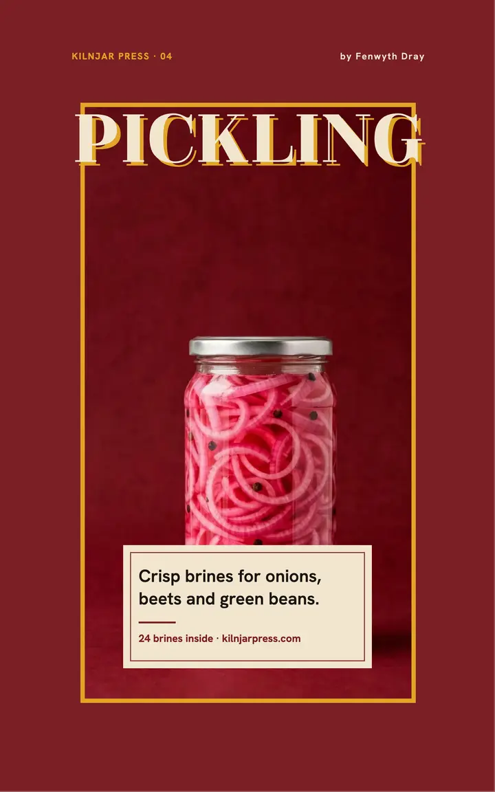 Home pickling and preserving guide ebook cover template