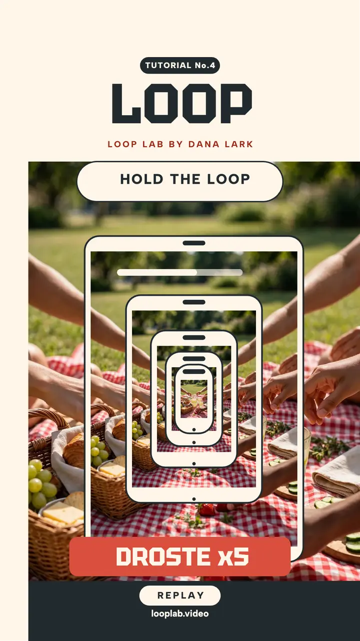 Loop Lab picnic Droste loop story template